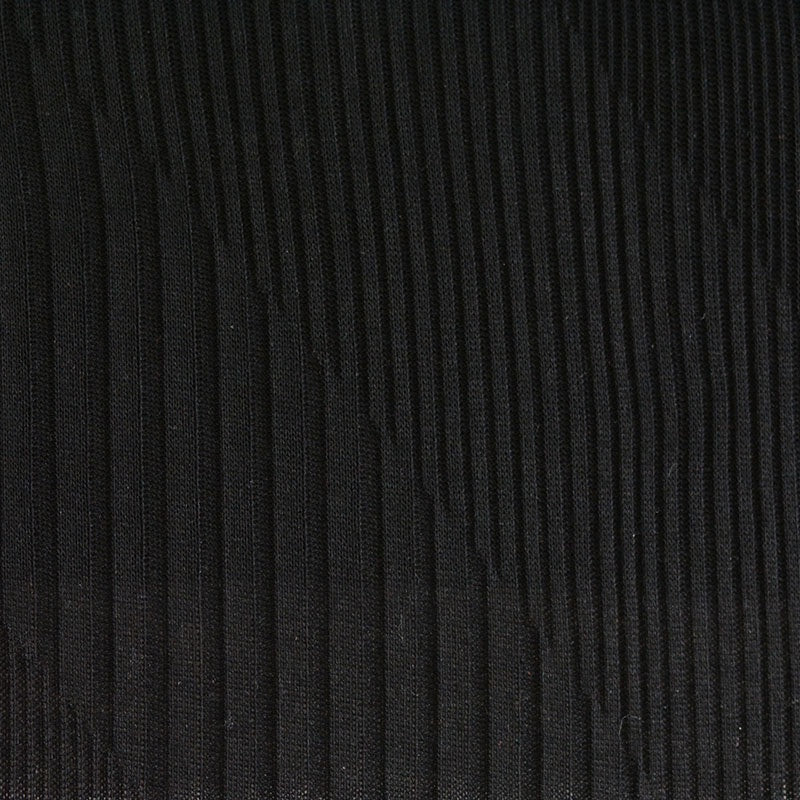 100% Polyester Chunky Knit Fabric, 156 gsm, 158 cm — Black