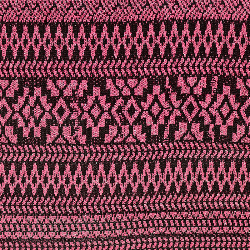 Pink Geometric-Diamond Jacquard, Poly-Metallic