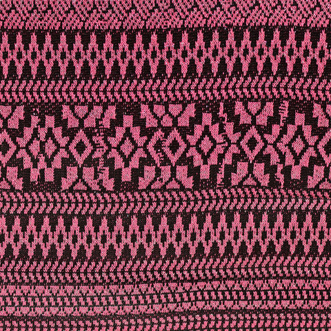 Pink Geometric-Diamond Jacquard, Poly-Metallic