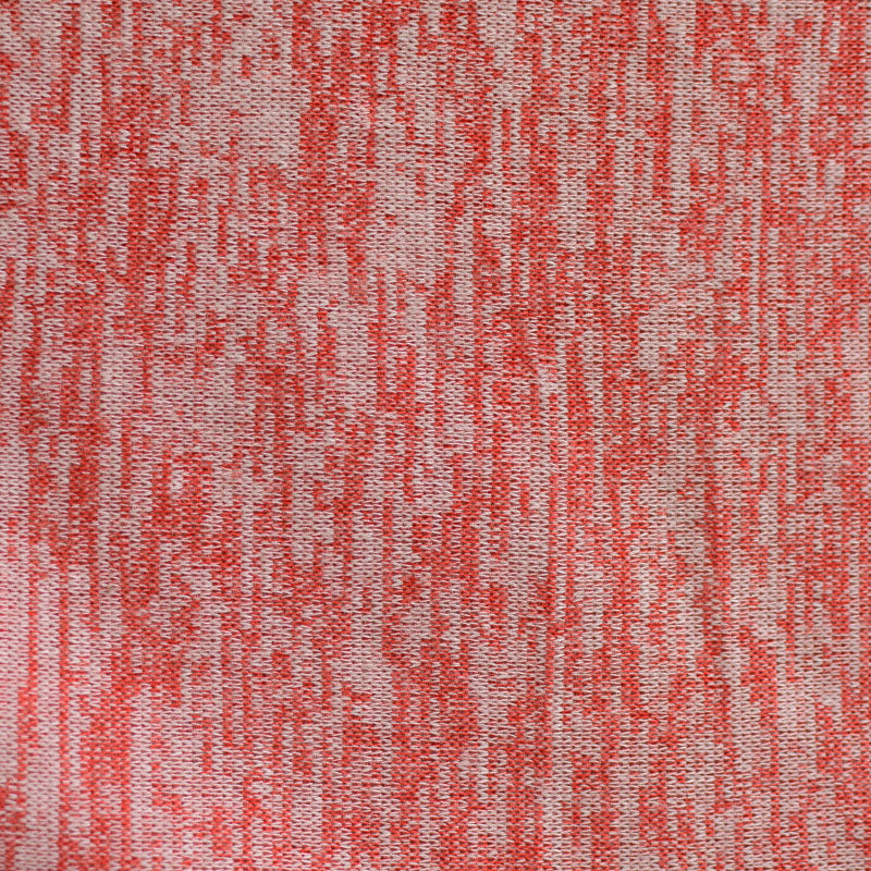 Yarn-Dyed Polyester Viscose Stretch Chunky Knit Fabric, 135 gsm, 170 cm — Red, ref EF-5134