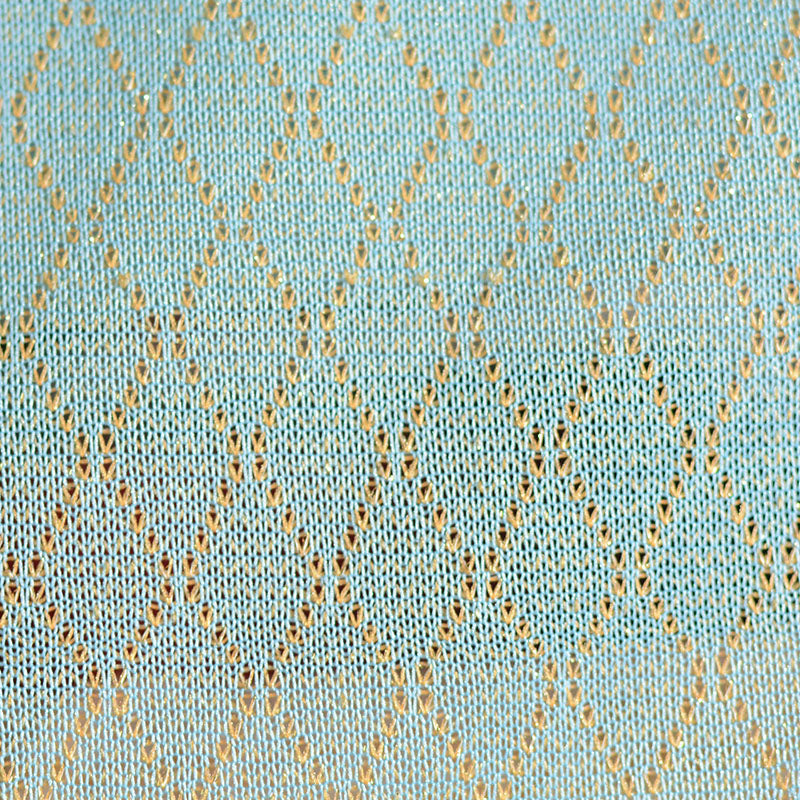 Light Blue Diamond Jacquard, Poly-Cotton