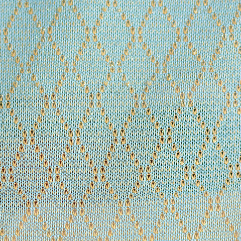 Light Blue Diamond Jacquard, Poly-Cotton