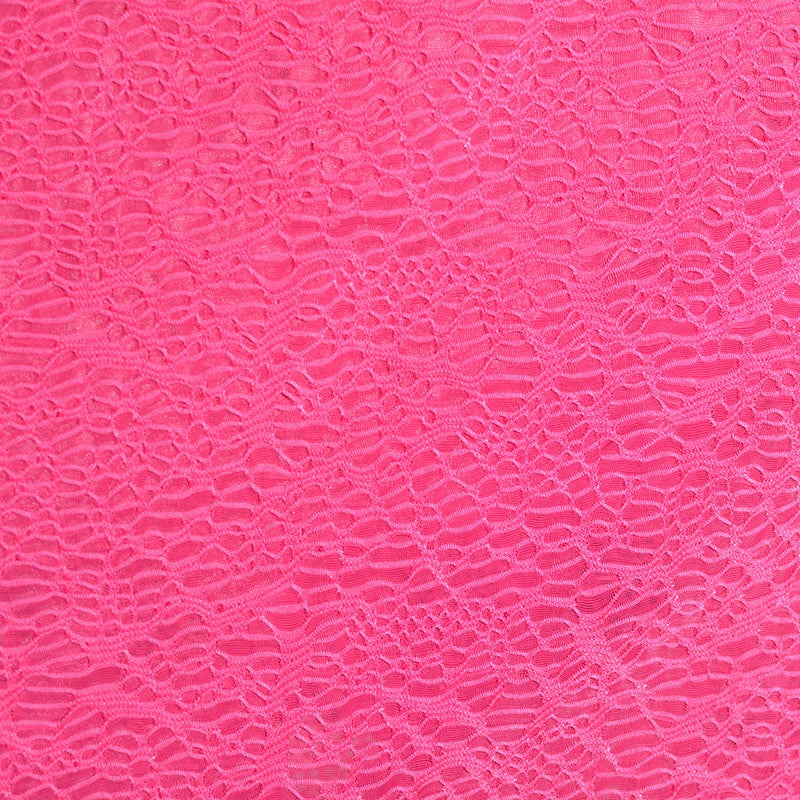 Pink Openwork Jersey Knit, Polyester