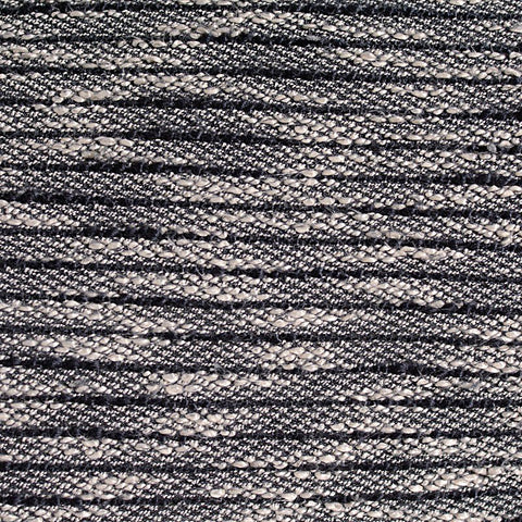 Dark Grey Textured-Stripe French Terry