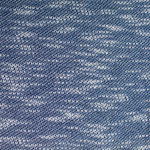 Blue Marl French Terry, Poly-Cotton, 195 gsm