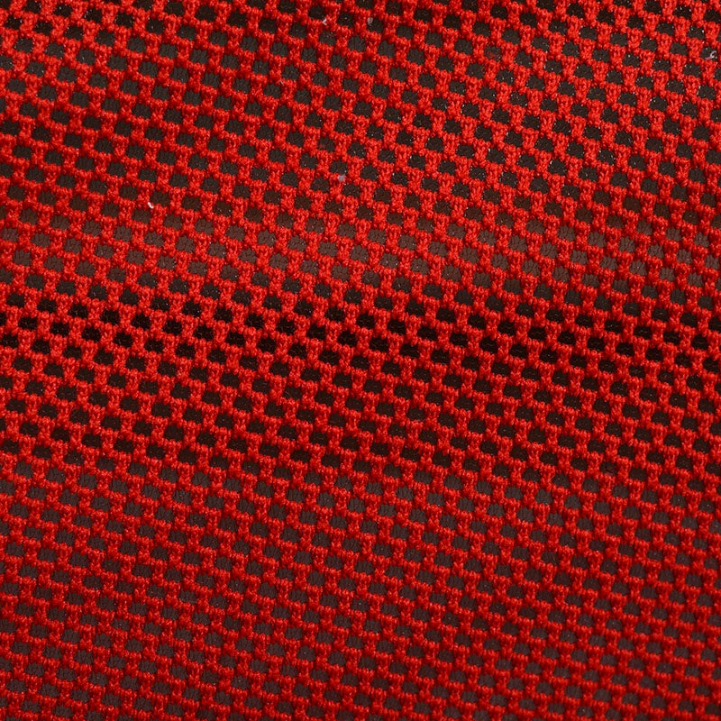 Red Geometric Chunky Knit, Polyester, 270 gsm