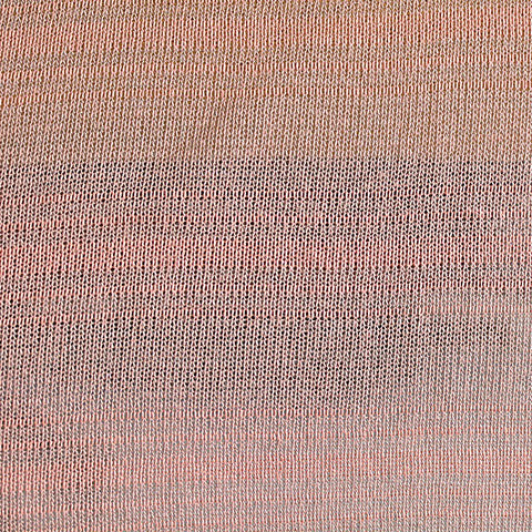 Peach Horizontal-Stripe Chunky Knit, Viscose-Poly