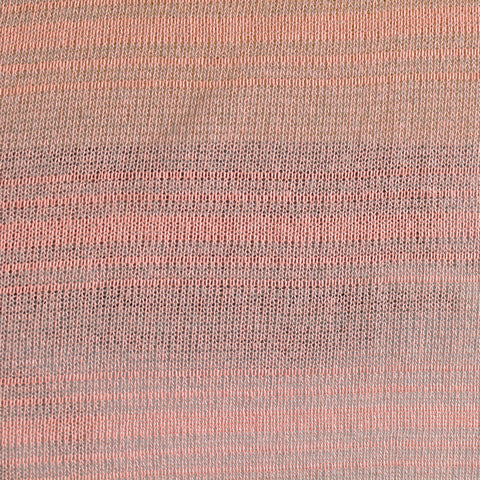 Peach Horizontal-Stripe Chunky Knit, Viscose-Poly