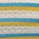 Blue Stripes Chunky Knit, Poly-Cotton