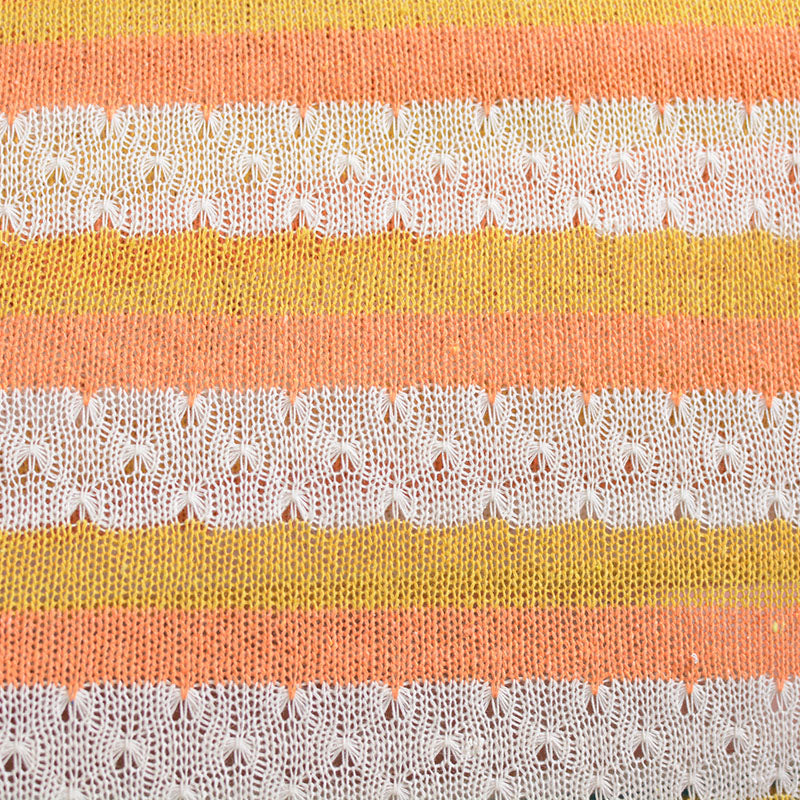 Yellow Stripes Knit, Poly-Cotton