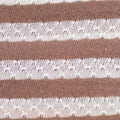 White Stripes Chunky Knit, Poly-Cotton