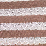 White Stripes Chunky Knit, Poly-Cotton