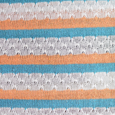Polyester Cotton Blend Stretch Chunky Knit Fabric, 260 gsm, 160 cm — Orange