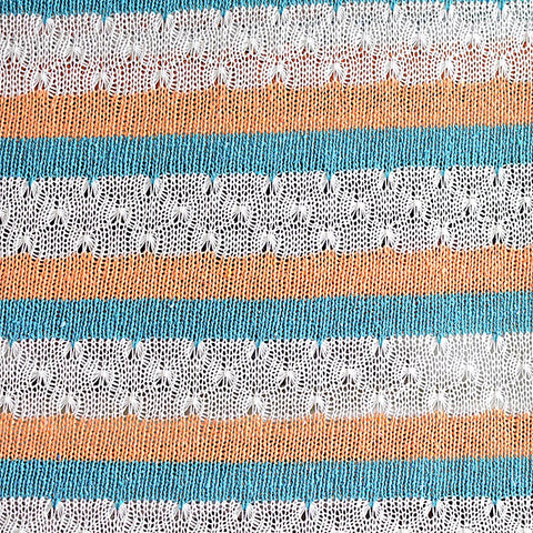 Polyester Cotton Blend Stretch Chunky Knit Fabric, 260 gsm, 160 cm — Orange