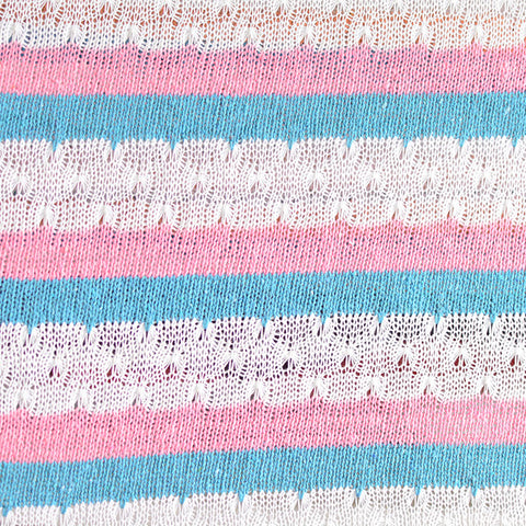 Polyester Cotton Blend Stretch Chunky Knit Fabric, 260 gsm, 160 cm — White