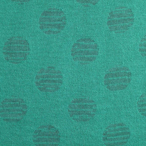 Green Circles Jacquard, Poly-Viscose