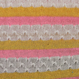 Yellow Horizontal-Stripe Knit, Poly-Cotton