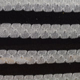 Black Horizontal-Stripe Knit, Poly-Cotton
