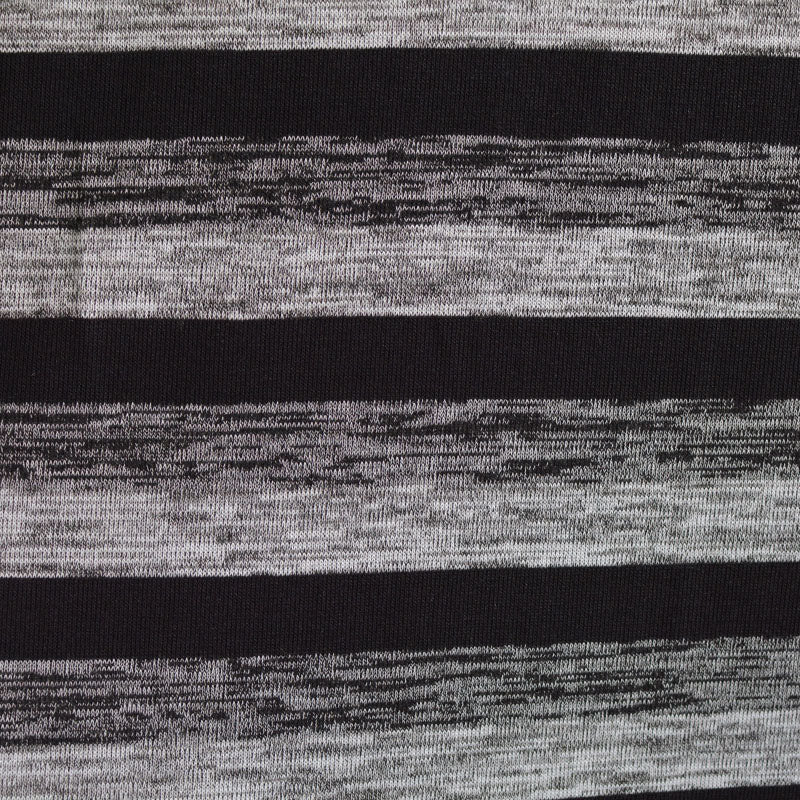 Black Horizontal-Stripe Jacquard, Polyester, 374 gsm