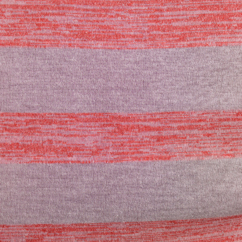 Marled Red Horizontal-Stripe Chunky Knit, Poly-Viscose