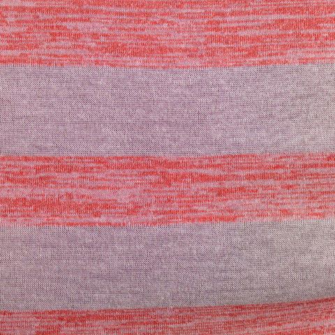 Marled Red Horizontal-Stripe Chunky Knit, Poly-Viscose