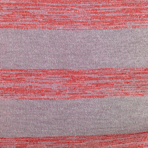 Marled Red Horizontal-Stripe Chunky Knit, Poly-Viscose
