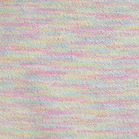 Pink Horizontal-Stripe French Terry, Poly-Cotton, 260 gsm