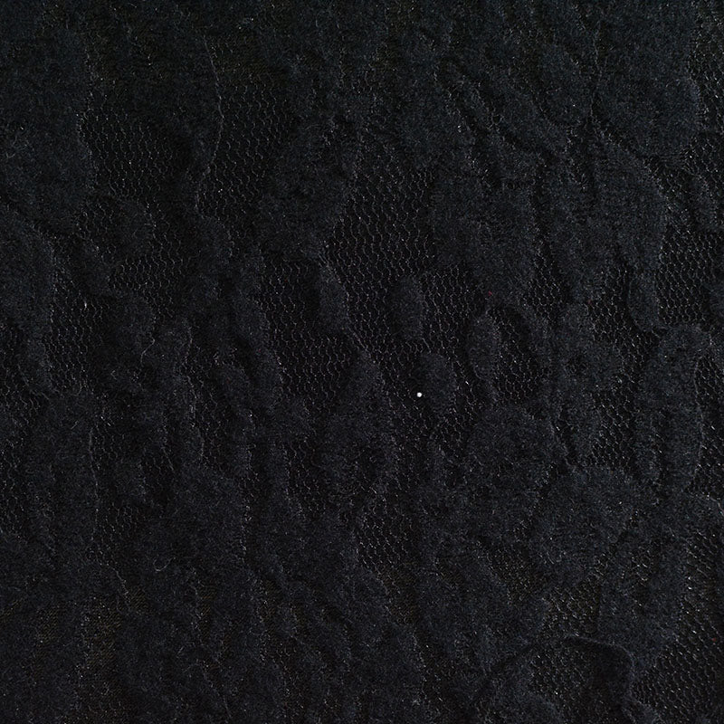 Black Tone-on-Tone Jacquard, Poly-Cotton, 274 gsm