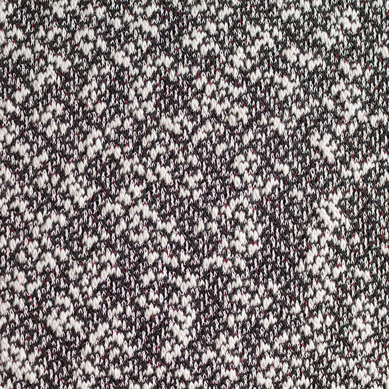 Black Geometric Jacquard, Cotton-Poly, 203 gsm