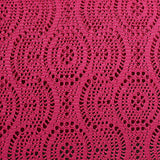 Magenta Openwork Jersey Knit, Polyester — texture