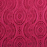 Magenta Openwork Jersey Knit, Polyester