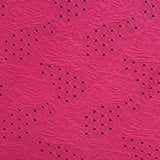 Pink Eyelet Jersey Knit, Polyester