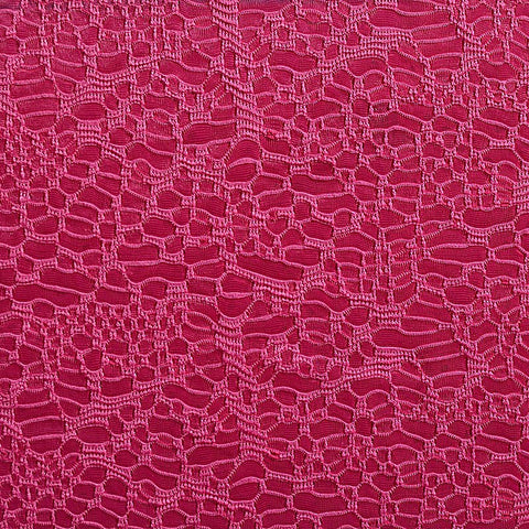 Fuchsia Openwork Jersey Knit, Polyester