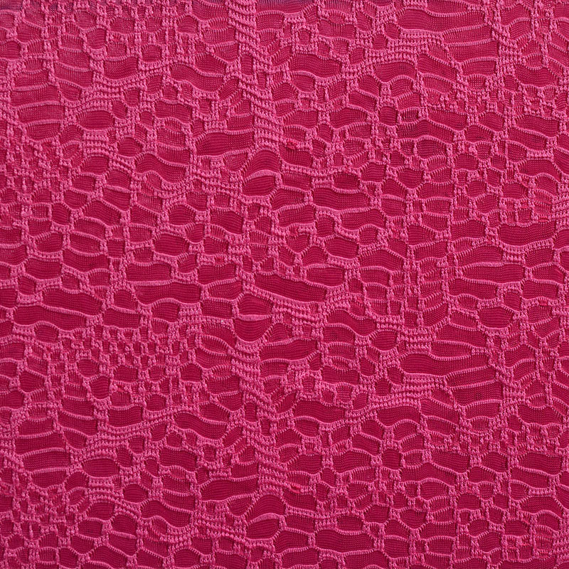 Fuchsia Openwork Jersey Knit, Polyester