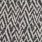 Black Geometric-Zigzag Chunky Knit, Cotton-Poly