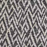 Black Geometric-Zigzag Chunky Knit, Cotton-Poly — texture
