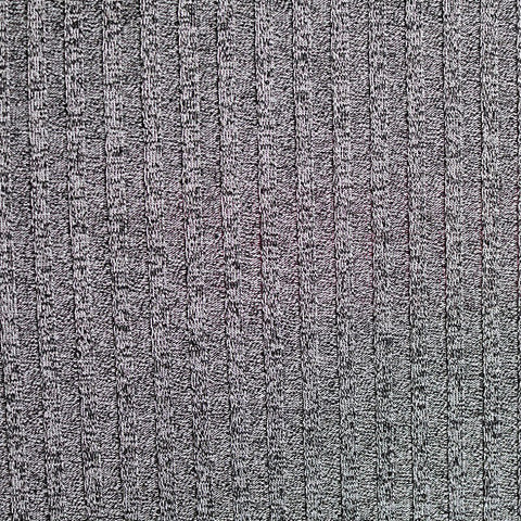 Heather Grey Marl Rib Knit, 210 gsm