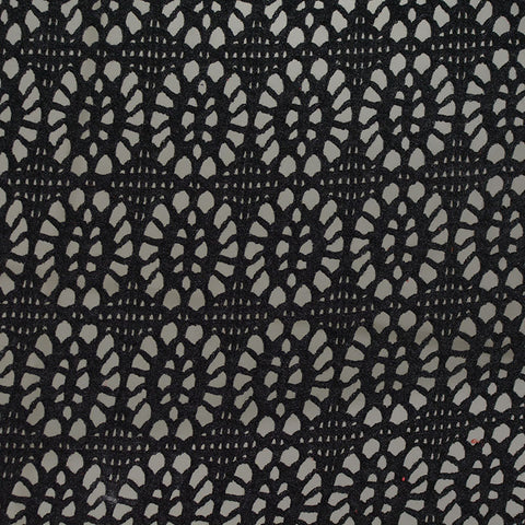 Black Openwork Jacquard, Cotton-Poly