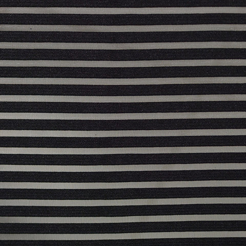 Black Horizontal-Stripe Jacquard, Cotton-Poly, 210 gsm, 173 cm