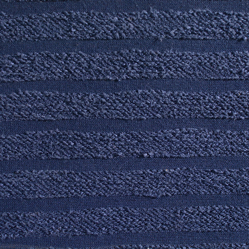 Navy Horizontal-Stripe Jacquard, Cotton, 212 gsm