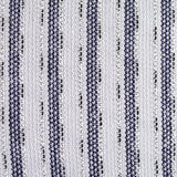 White Vertical-Stripe Chunky Knit, Poly-Metallic — texture