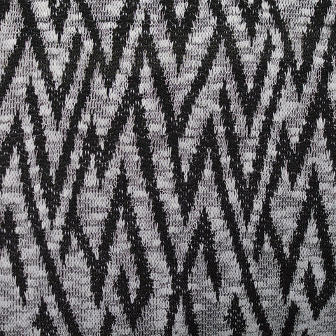 Jacquard 100% Polyester Chunky Knit Fabric, 170 gsm, 160 cm — Black