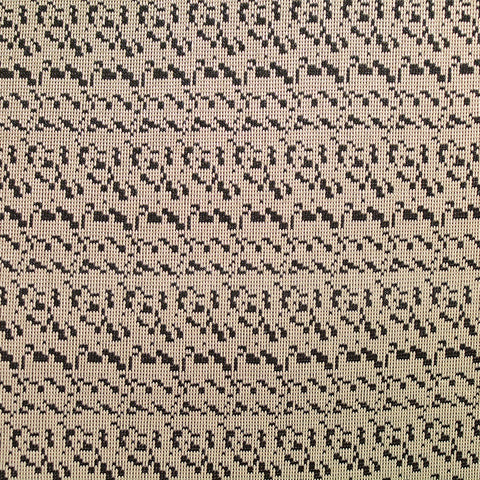 Dark Brown Abstract Chunky Knit, Polyester