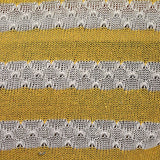 Yellow Horizontal-Stripe Knit, Poly-Cotton — texture