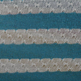 Blue Horizontal-Stripe Knit, Poly-Cotton
