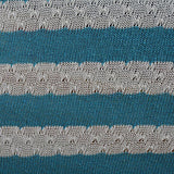 Blue Horizontal-Stripe Knit, Poly-Cotton — texture