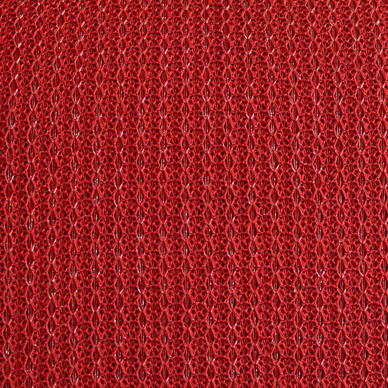 Red Geometric-Lattice Jacquard