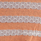 Orange Horizontal-Stripe Knit, Poly-Cotton — texture