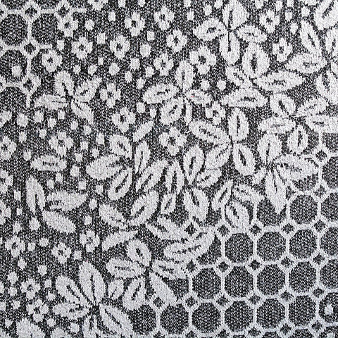 Black Floral Chunky Knit, Polyester