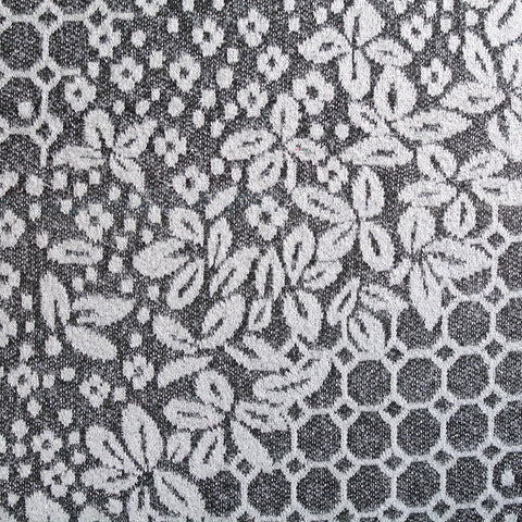 Black Floral Chunky Knit, Polyester